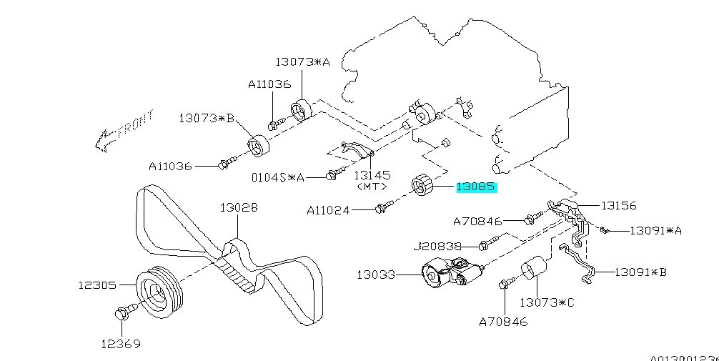 Timing Belt Geared Pulley (EJ20/EJ25)