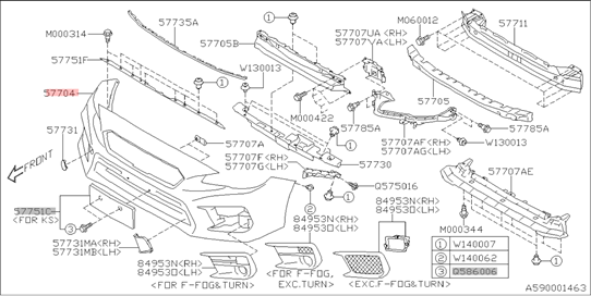 Front Bumper Bar CONVERSION KIT - NO GRILLE NO FOG LIGHTS (WRX Sedan ...