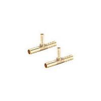 Brass Barb T Reducer Connector - 4mm x1 > 6mm x2