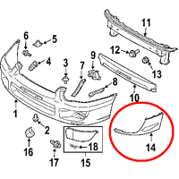 Front Bumper Air Dam/Splitters - WHITE (WRX/STI MY03-05)