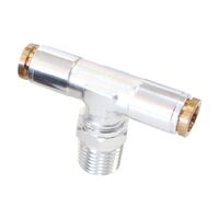 120 Series 1/8" NPT to 3/16" Push to Connect Tee Fitting