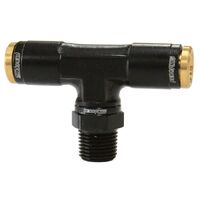 120 Series 1/8" NPT to 1/4" Push to Connect Tee Fitting