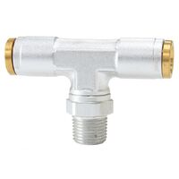 120 Series 1/8" NPT to 1/4" Push to Connect Tee Fitting