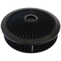 14" x 3" Full Flow Air Filter Assembly, Black