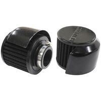 Black Clamp On Breather With Black Shield
