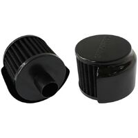 Black Push In Breather With Black Shield