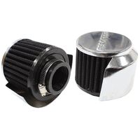 Chrome Clamp On Breather With Chrome Shield