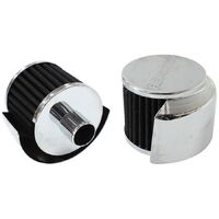 Chrome Push In Breather With Chrome Shield