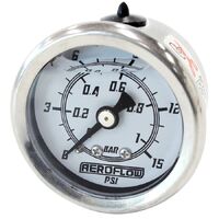 1-1/2" Liquid Filled 15 psi Pressure Gauge