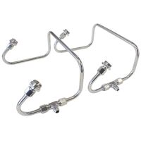 Polished S/S Dual Inlet Fuel Line Kit