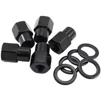 0.550" Shank Open Black Wheel Nuts - 7/16-20"