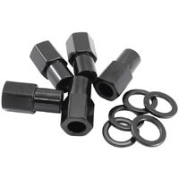 0.750" Shank Open Black Wheel Nuts - 7/16-20"