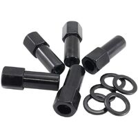 1.380" Shank Open Black Wheel Nuts - 7/16-20"