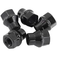 Conical ET Style Open Black Wheel Nuts - 1/2-20"
