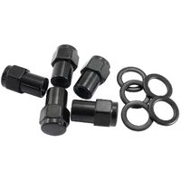 0.550" Shank Closed Black Wheel Nuts - 7/16-20"