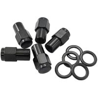 0.750" Shank Closed Black Wheel Nuts - 7/16-20"