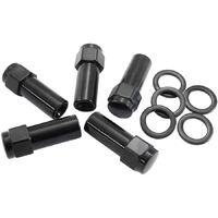 1.380" Shank Closed Black Wheel Nuts - 1/2-20"