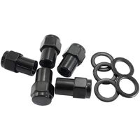 0.550" Shank Closed Black Wheel Nuts - M12 x 1.25mm