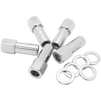 1.380" Shank Open Chrome Wheel Nuts - 1/2-20"