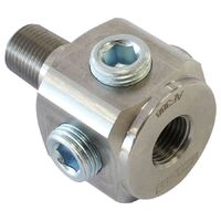 BSP To NPT Block Tee Stainless Steel Adapter