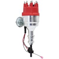 XPRO Ford Windsor Ready to Run Distributor, Machined Aluminium Body with Red Cap
