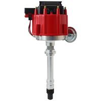 XPRO Chevrolet HEI Distributor with Coil in Cap, Machined Aluminium Body with Red Cap