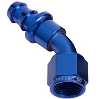 400 Series Push Lock 45 Hose End -6AN
