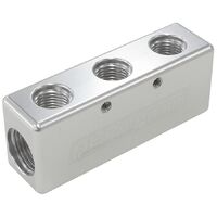 Billet 5 Port Fuel Log 3 x -6AN, 2 x -8AN