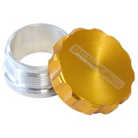 2" Billet Aluminium Weld-On Filler with Gold Cap