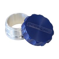 2-1/2" Billet Aluminium Weld-On Filler with Blue Cap
