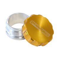 2-1/2" Billet Aluminium Weld-On Filler with Gold Cap