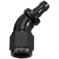 510 Series Full Flow Tight Radius Push Lock 45 Hose End -6AN To 5/16" (8mm) Barb