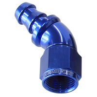 510 Series Full Flow Tight Radius Push Lock 45 Hose End -6AN