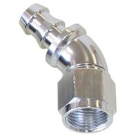 510 Series Full Flow Tight Radius Push Lock 45 Hose End -6AN