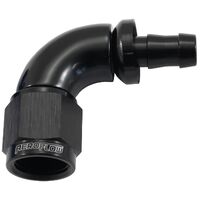 510 Series Full Flow Tight Radius Push Lock 90 Hose End -6AN To 5/16" (8mm) Barb