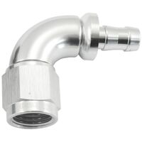 510 Series Full Flow Tight Radius Push Lock 90 Hose End -6AN To 5/16" (8mm) Barb