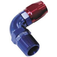 90 Male NPT Full Flow Swivel Hose End 3/8" to -6AN