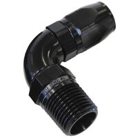90 Male NPT Full Flow Swivel Hose End 3/8" to -6AN