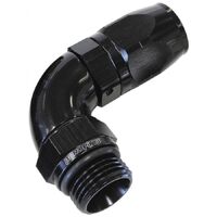 90 Male ORB Full Flow Swivel Hose End -8 ORB to -6AN