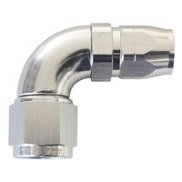 550 Series Cutter Style One Piece Swivel 90 Stepped Hose End -6AN to -8 Hose