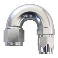 550 Series Cutter Style One Piece Swivel 180 Stepped Hose End -10AN to -8 Hose
