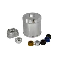Spin On Reusable Billet Oil Filter - Silver