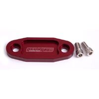 Billet Fuel Pump Block-Off Plate - Red