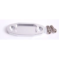 Billet Fuel Pump Block-Off Plate - Silver