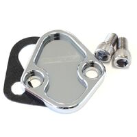 Billet Fuel Pump Block-Off Plate - Chrome