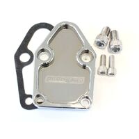 Billet Fuel Pump Block-Off Plate - Chrome