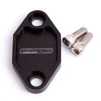 Billet Fuel Pump Block-Off Plate - Black
