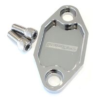 Billet Fuel Pump Block-Off Plate - Chrome