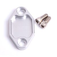 Billet Fuel Pump Block-Off Plate - Silver