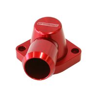 Billet Swivel Thermostat Housing - Red Finish